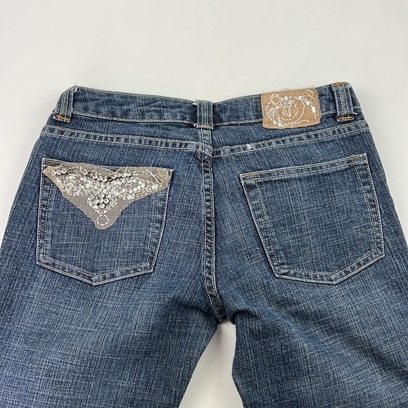 Request Women's Midrise Embellished  Front and Back Pocket Jeans - Size 5 - Y2k - Picture 10 of 11